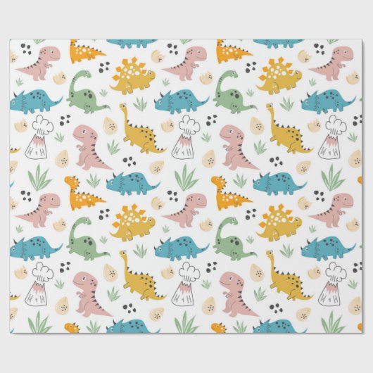 Dinosaur Cadeaupapier (Vlak)