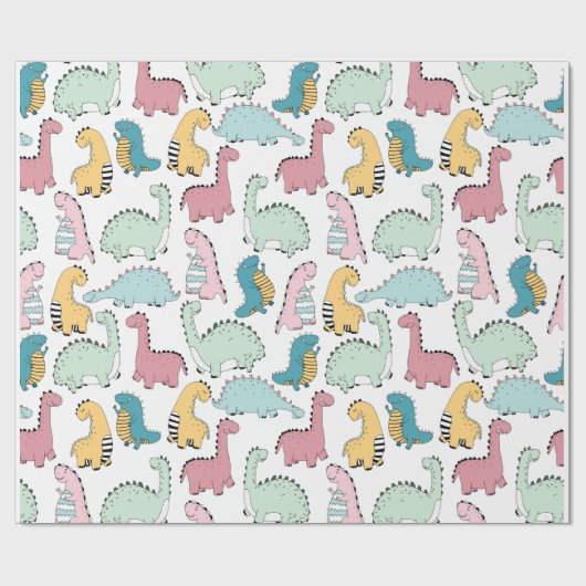 Dinosaur Cadeaupapier (Vlak)