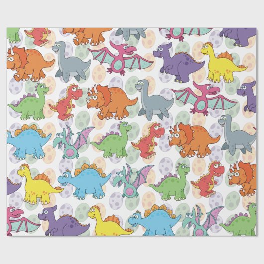  Dinosaur Cadeaupapier (Vlak)