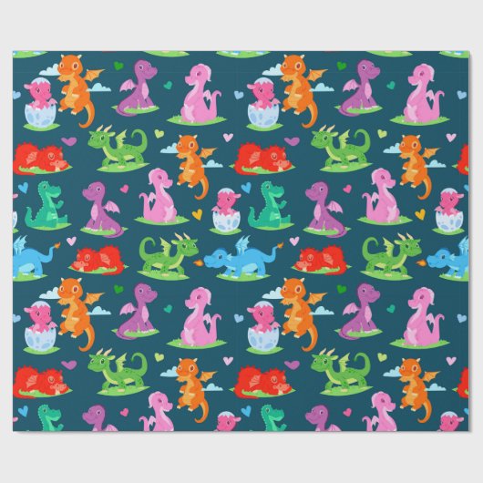 Dinosaur Cadeaupapier (Vlak)