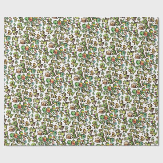 Dinosaur Cadeaupapier (Vlak)