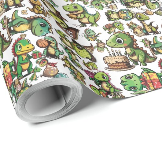 Dinosaur Cadeaupapier (Rol Hoek)