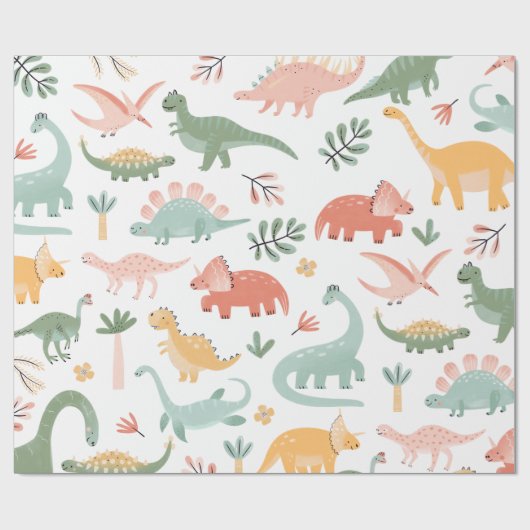 Dinosaur Cadeaupapier (Vlak)