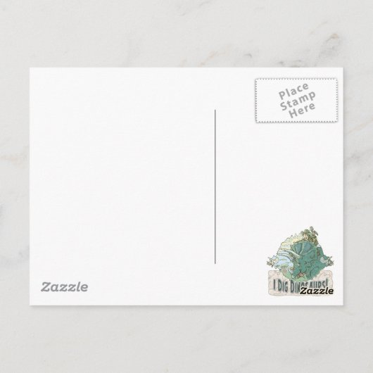 Dinosaur Cafe Briefkaart (Achterkant)