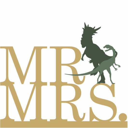 Dinosaur Cake Topper Staand Fotobeeldje (Voorkant)