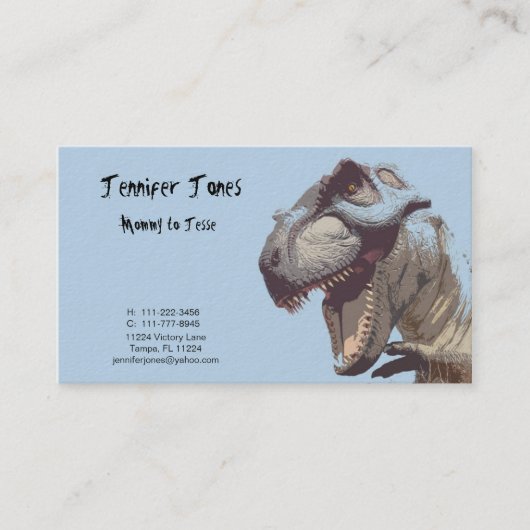 Dinosaur Calling Card Contactkaartje (Voorkant)