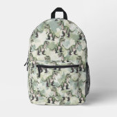 Dinosaur Camouflage Green Backpack Bedrukte Rugzak (Voorkant)