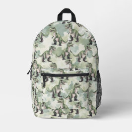 Dinosaur Camouflage Green Backpack Bedrukte Rugzak
