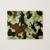 Dinosaur camouflage puzzel legpuzzel (Horizontaal)