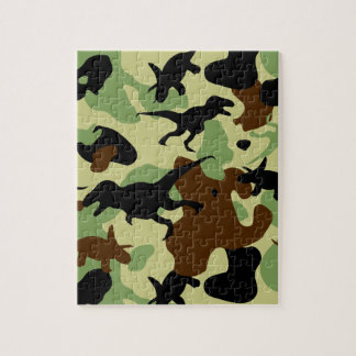 Dinosaur camouflage puzzel legpuzzel