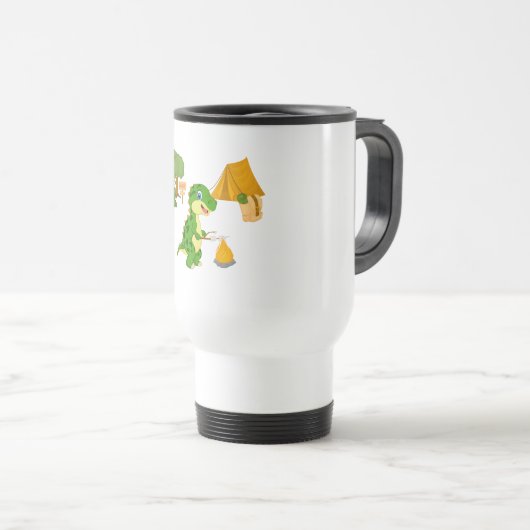 Dinosaur Camper Koffie en Reismokken Reisbeker (Voorkant rechts)