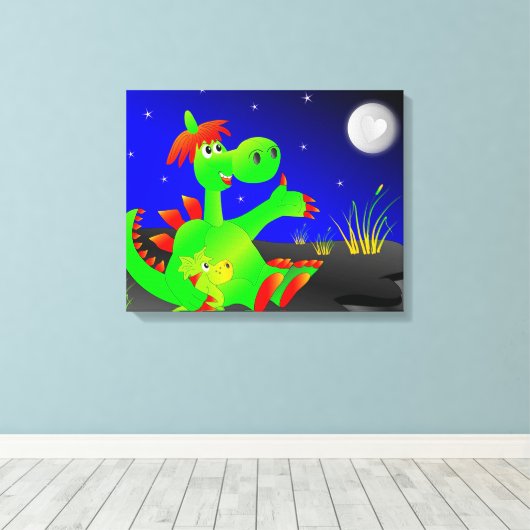 Dinosaur Canvas Afdruk (Insitu (Houten vloer))