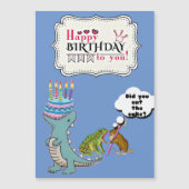 Dinosaur Card/Funny birthday card/ (Voorkant)