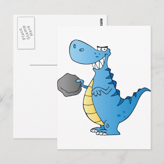 Dinosaur Cartoon Character Briefkaart (Voorkant / Achterkant)