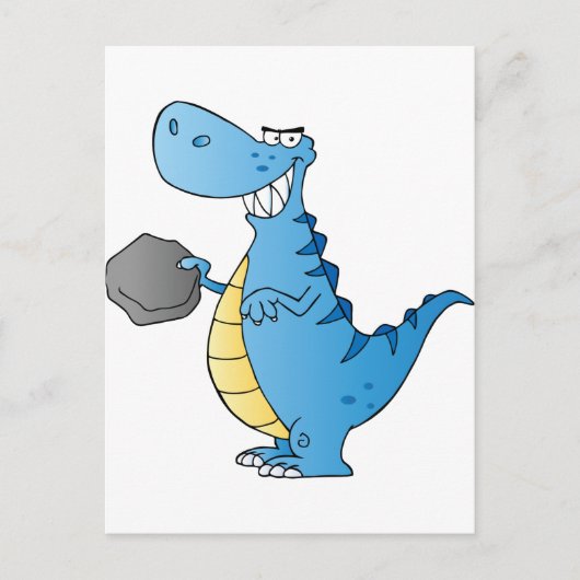 Dinosaur Cartoon Character Briefkaart (Voorkant)