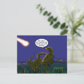 Dinosaur Cartoon we Creëer ons eigen lot Briefkaart (Staand voorkant)