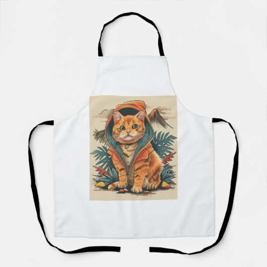 Dinosaur Cat Explorer Schort (Voorkant)