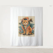 Dinosaur Cat Explorer Wandkleed (Voorkant)