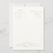 Dinosaur Chart Invitation Kaart (Achterkant)