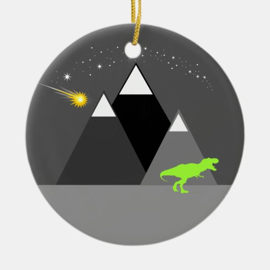 Dinosaur Chaser Keramisch Ornament (Voorkant)