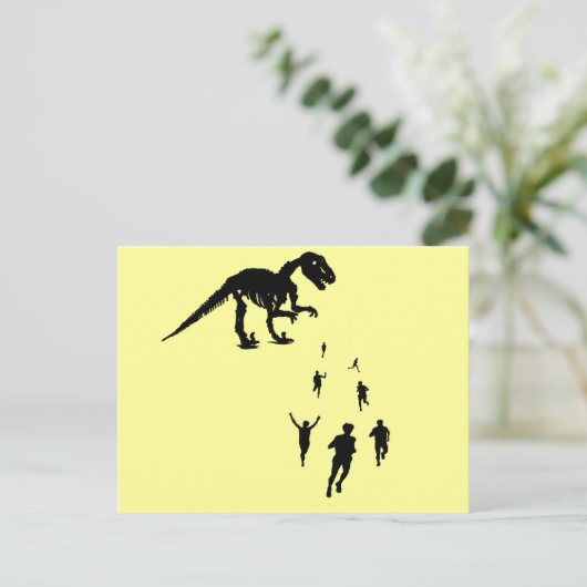 Dinosaur Chasey - Label! Jij bent het! Briefkaart (Staand voorkant)