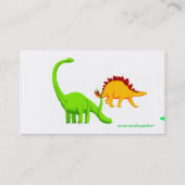 Dinosaur Children's Calling Card Contactkaartje (Achterkant)