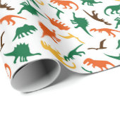 Dinosaur Childs Cadeaupapier (Rol Hoek)