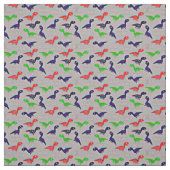 Dinosaur Child's Tekwings Red Blue Green Word Stof (Swatch)