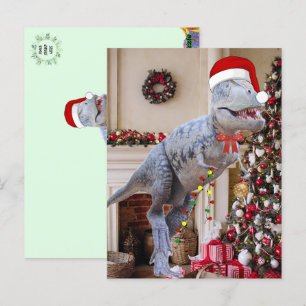 Dinosaur Christmas Briefkaart