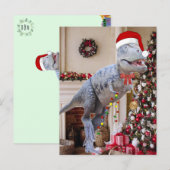 Dinosaur Christmas Briefkaart (Voorkant / Achterkant)