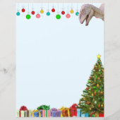 Dinosaur Christmas Briefpapier (Achterkant)