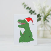 Dinosaur Christmas Holiday Card Feestdagenkaart (Staand voorkant)