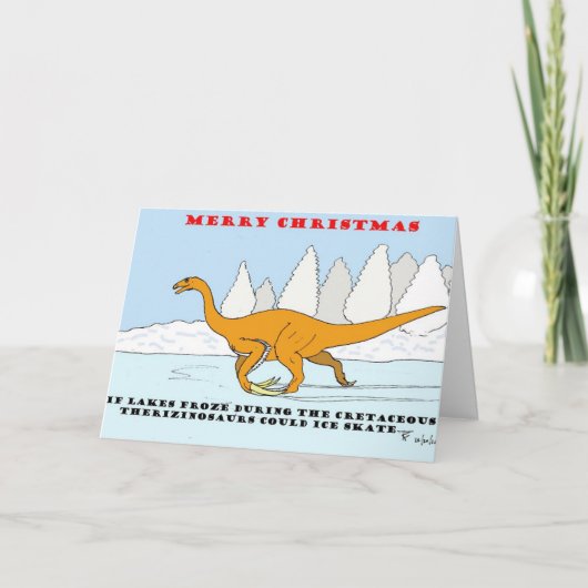 Dinosaur Christmas Kaart (Voorkant)