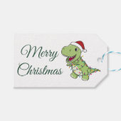 Dinosaur Christmas Snow Winter T-Rex Dino Adult Cl Cadeaulabel (Voorkant (Horizontaal))