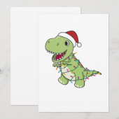 Dinosaur Christmas Snow Winter T-Rex Dino Adult Cl Kaart (Voorkant / Achterkant)