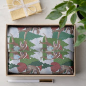 Dinosaur Christmas T-Rex Santa Tissuepapier (Geschenk)