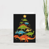 Dinosaur Christmas Tree Dino Trex Dinosaur Lover C Kaart (Voorkant)