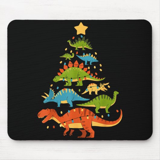 Dinosaur Christmas Tree Dino Trex Dinosaur Lover C Muismat (Voorkant)