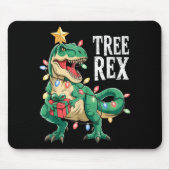 Dinosaur Christmas Tree Rex Pajamas Men Boys Xmas  Muismat (Voorkant)