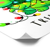 Dinosaur Christmas Tree Rex Pajamas Men Boys Xmas  Poster (Hoek)