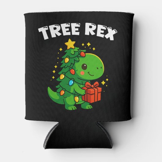 Dinosaur Christmas Tree T-Rex Cute Dino Xmas Party Blikjeskoeler (Voorkant)