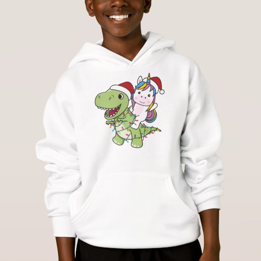 Dinosaur Christmas Unicorn Winter T-Rex Dino (Voorkant)