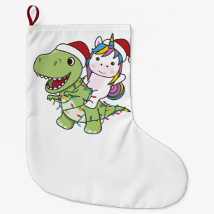 Dinosaur Christmas Unicorn Winter T-Rex Dino Grote Kerstsok