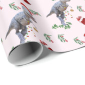 Dinosaur Christmas Wrapping Paper Roll Cadeaupapier (Rol Hoek)