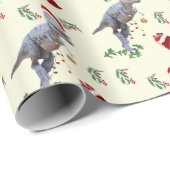 Dinosaur Christmas Wrapping Paper Roll Cadeaupapier (Rol Hoek)