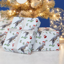 Dinosaur Christmas Wrapping Paper Roll Cadeaupapier