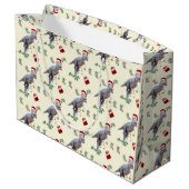 Dinosaur Christmas Wrapping Paper Roll Groot Cadeauzakje (Achterkant Gekanteld)