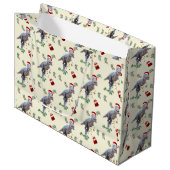 Dinosaur Christmas Wrapping Paper Roll Groot Cadeauzakje (Voorkant Gekanteld)
