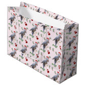Dinosaur Christmas Wrapping Paper Roll Groot Cadeauzakje (Voorkant Gekanteld)