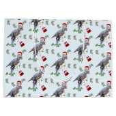 Dinosaur Christmas Wrapping Paper Roll Groot Cadeauzakje (Achterkant)
